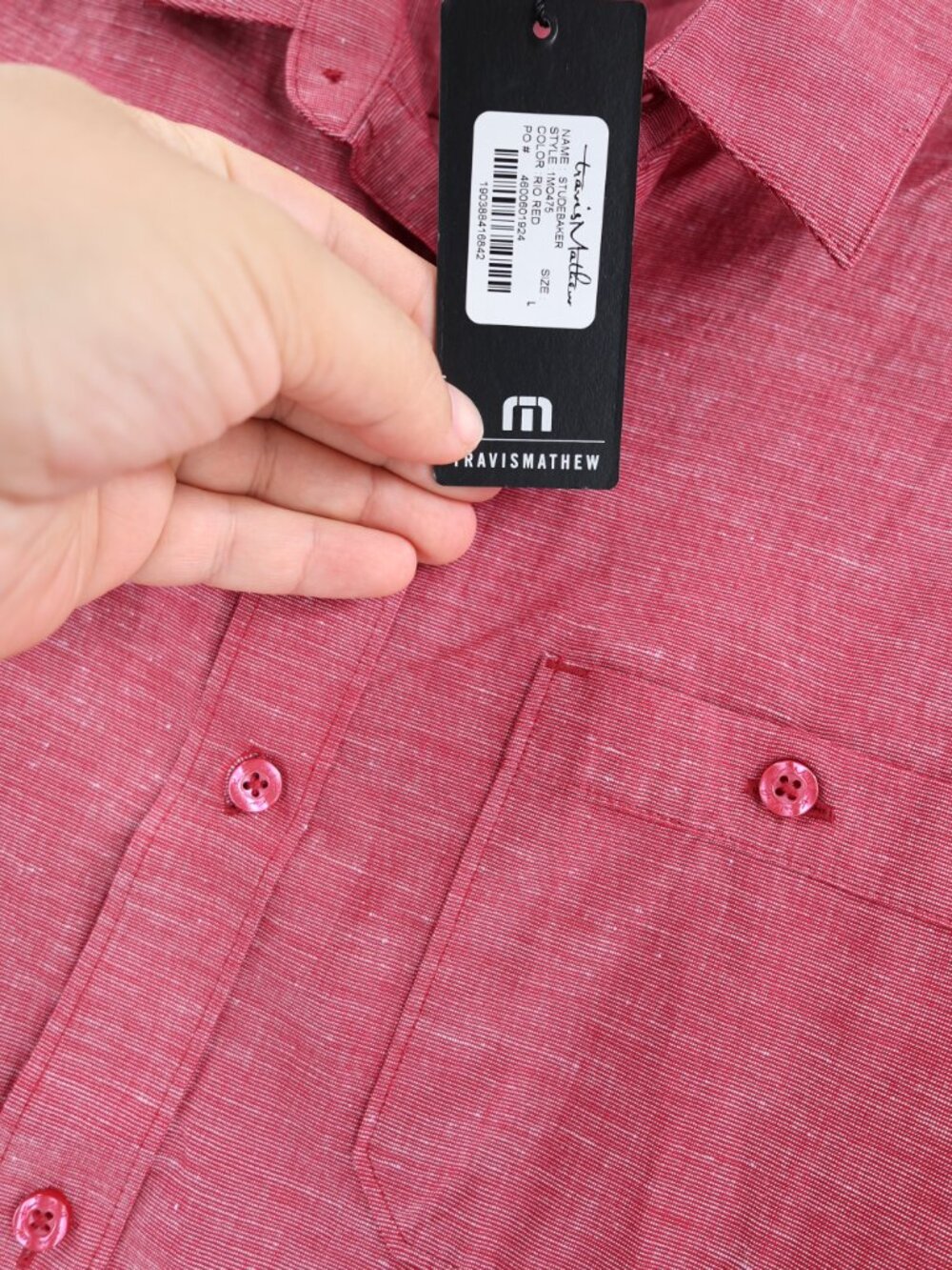 NWT Travis Mathew Shirt Mens Large Studebaker Short Sleeve Button Up Casual - Picture 3 of 13